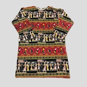 Luxe Noir By Lucerne Labidou Vintage Egyptian Gods Kaftan Size 1X